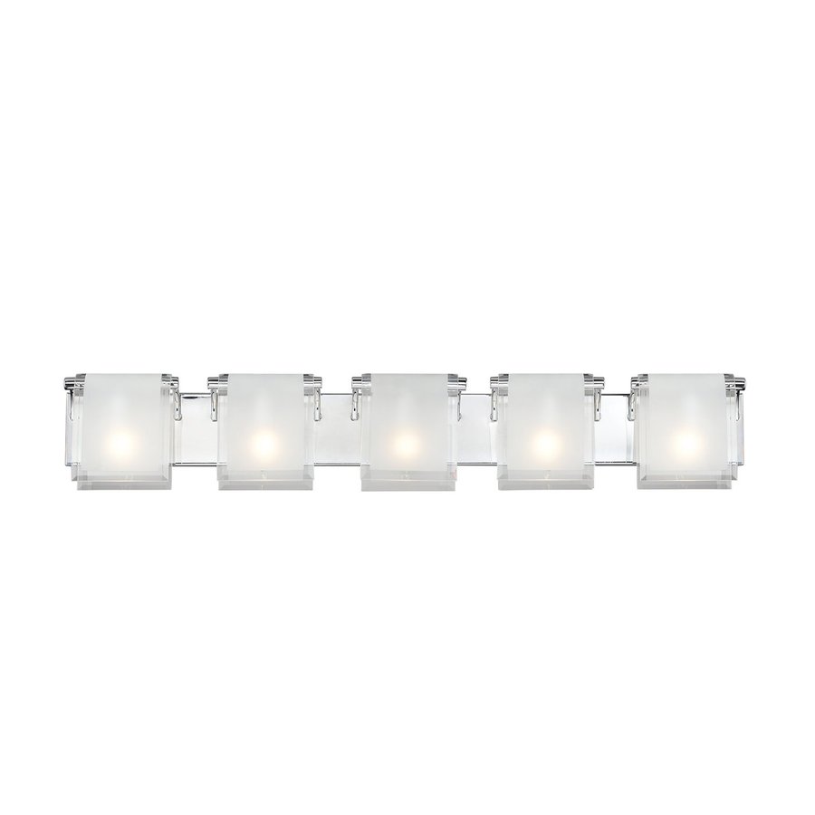 Z Lite 5 Light Zephyr Chrome/Clear Beveled/Frosted Bathroom Vanity Light