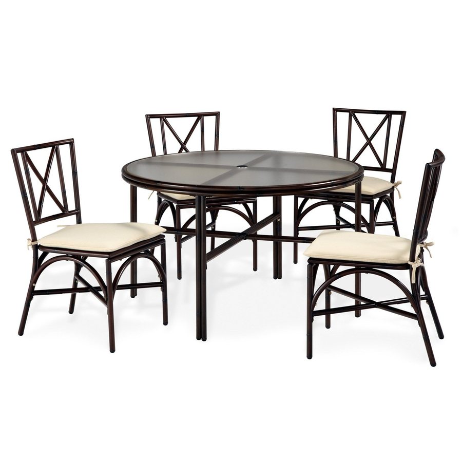 Home Styles Bimini Jim 5 Piece Dark Mocha Acrylic Patio Dining Set