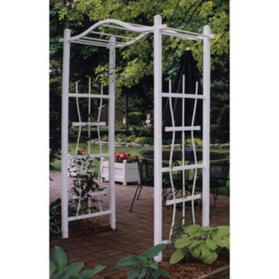 Dura Trel 61 in W x 85 in H White Garden Arbor