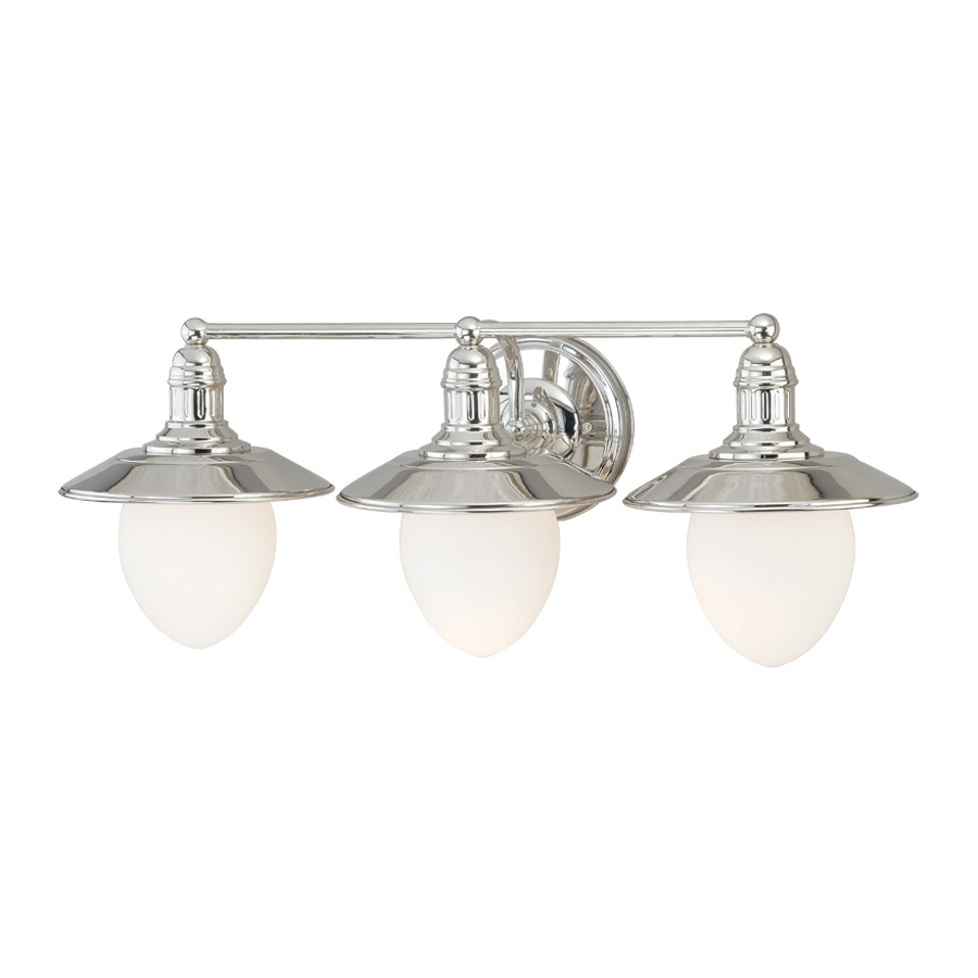 Cascadia 3 Light Marina Bay Polished Nickel Bathroom Vanity Light