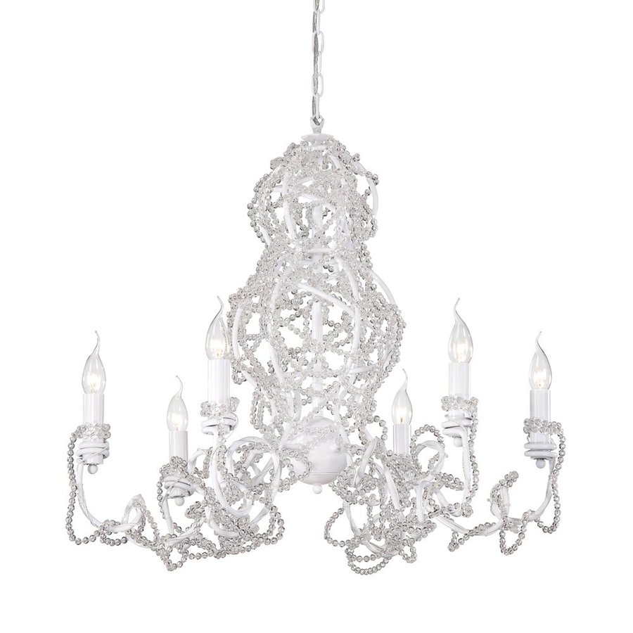 Eurofase Fantasia 6 Light White Chandelier