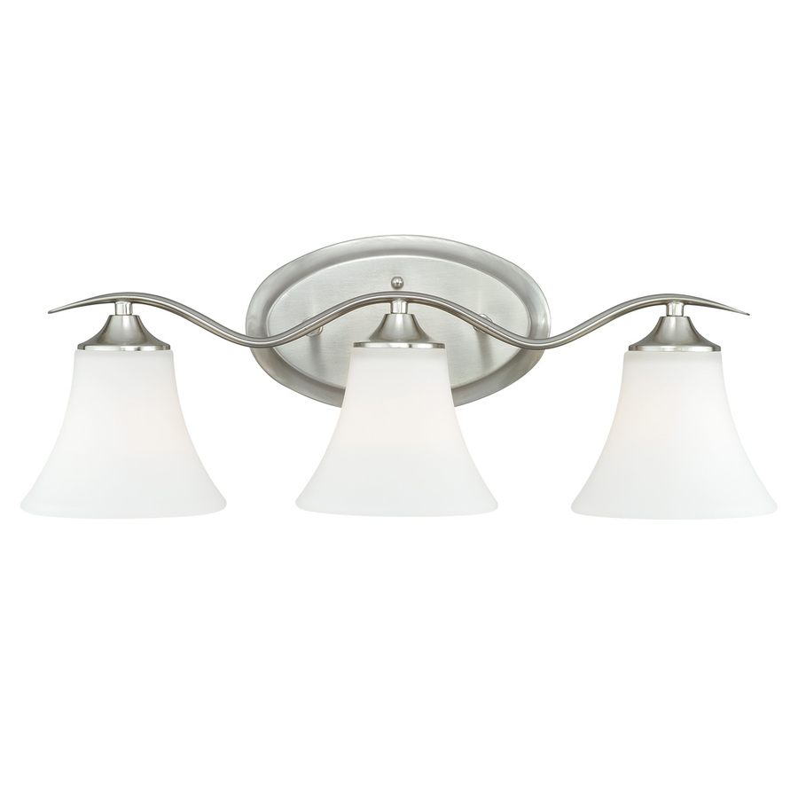 Cascadia 3 Light Cordoba Satin Nickel Bathroom Vanity Light