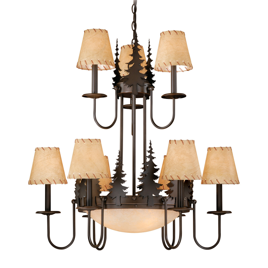 Cascadia Yosemite 9 Light Burnished Bronze Chandelier