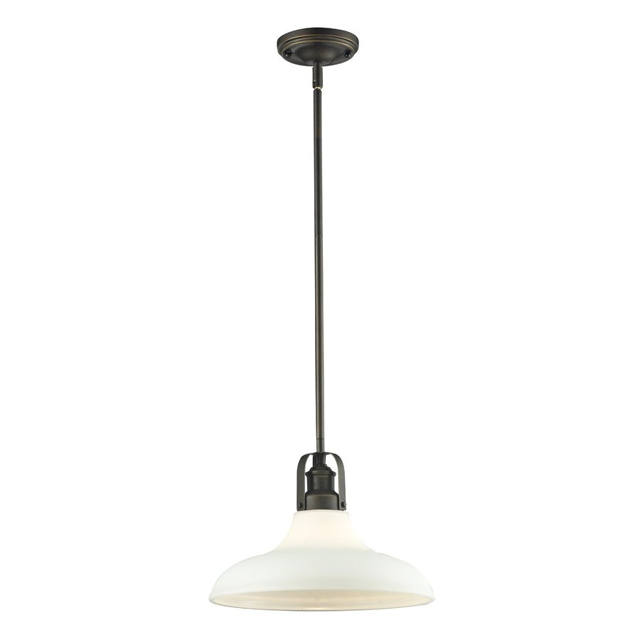 Z Lite Forge 13 in W Vintage Bronze Pendant Light with Frosted Shade