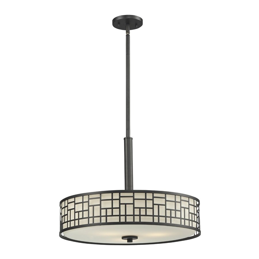 Z Lite Elea 20.5 in W Bronze Pendant Light with Frosted Shade