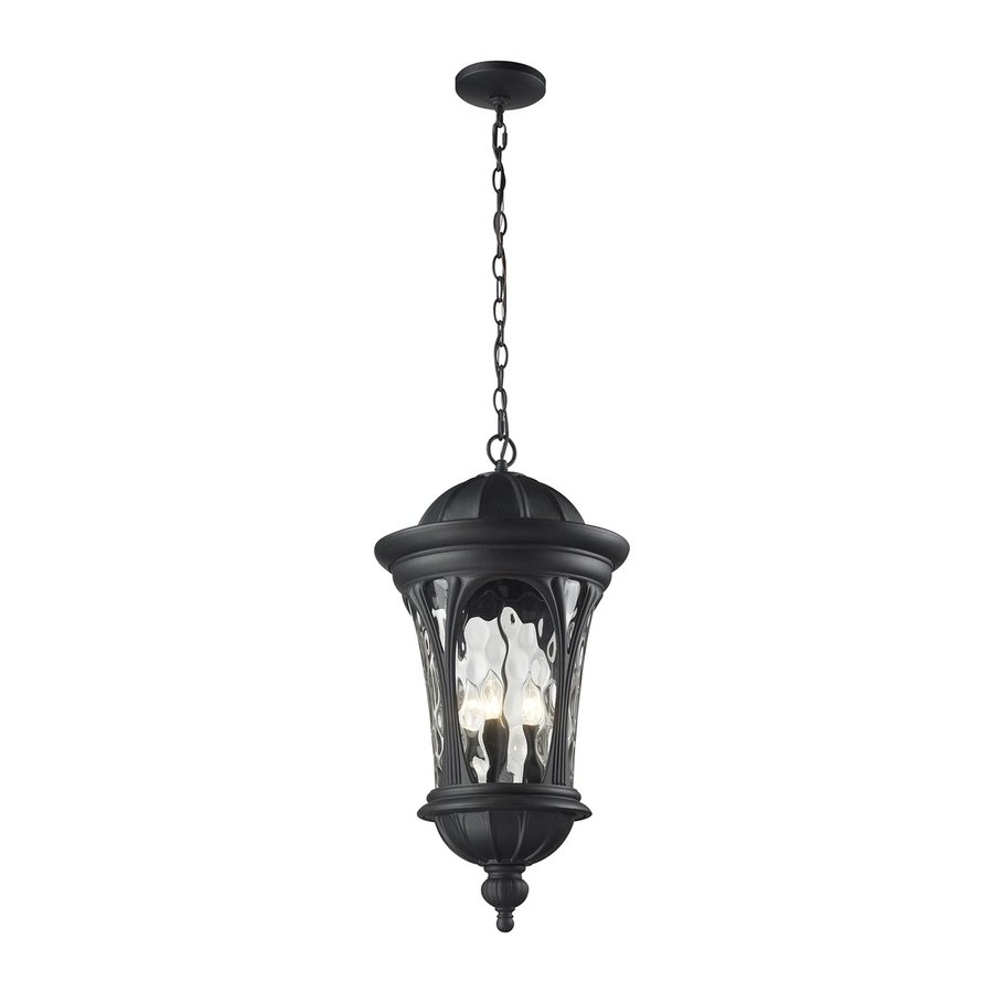 Z Lite Doma 28 in H Sand Black Outdoor Pendant Light