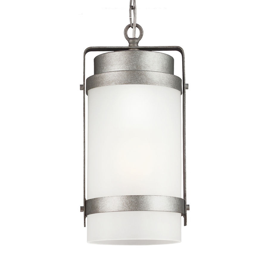 Sea Gull Lighting Bucktown 16 in Weathered Pewter Outdoor Pendant Light