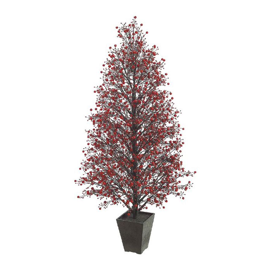 Christmas Central 4.25 ft Red Artificial Christmas Tree