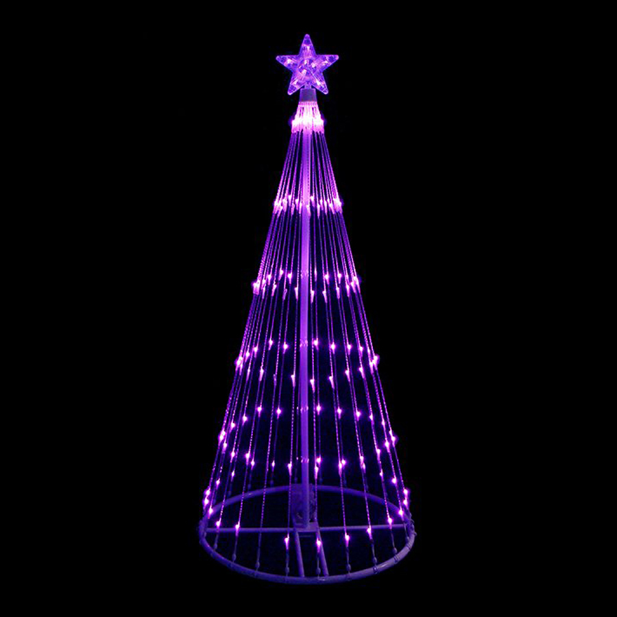 Northlight LB International 4 ft Lighted Freestanding Tree Outdoor Christmas Decoration with Purple LED Lights