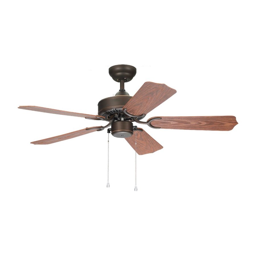 Sea Gull Lighting Panorama 42 in Roman Bronze Downrod Mount Indoor/Outdoor Ceiling Fan (5 Blade) ENERGY STAR