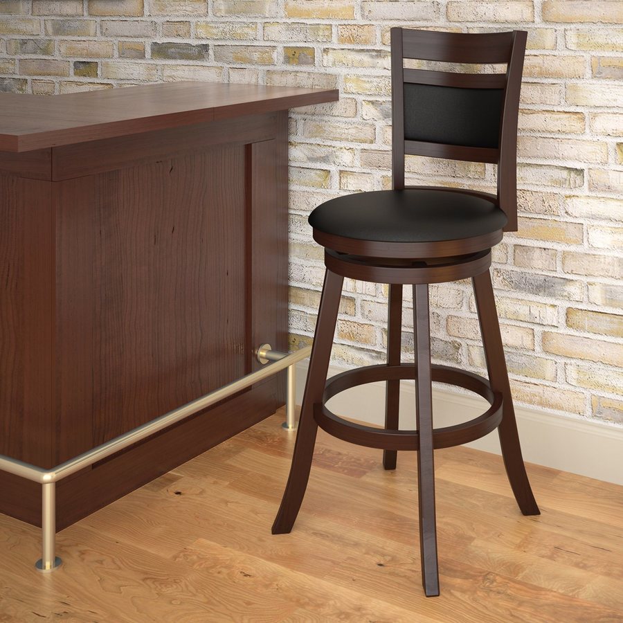 CorLiving Corliving Woodgrove Black 29 in Bar Stool