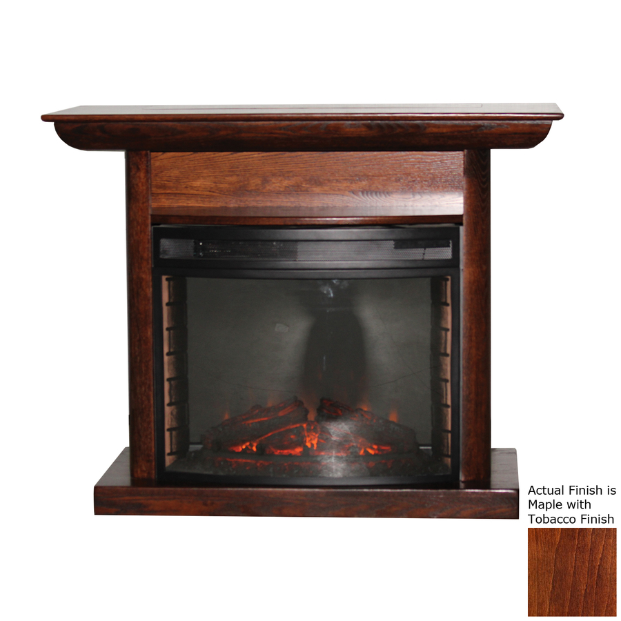 Topeka Innovative Concepts 46.5 in W 4770 BTU Maple with Tobacco Wood LED Electric Fireplace with Thermostat and Remote Control