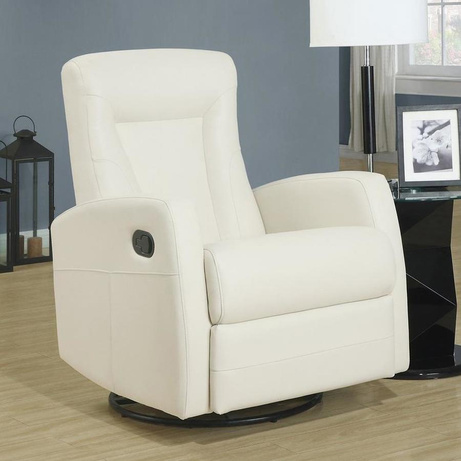 Monarch Specialties Ivory Bonded Leather Recliner