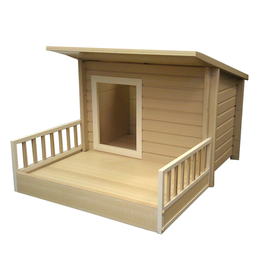 New Age Pet 2.525 ft x 3.508 ft x 4.525 ft EcoFLEX Santa Fe Chalet Dog House