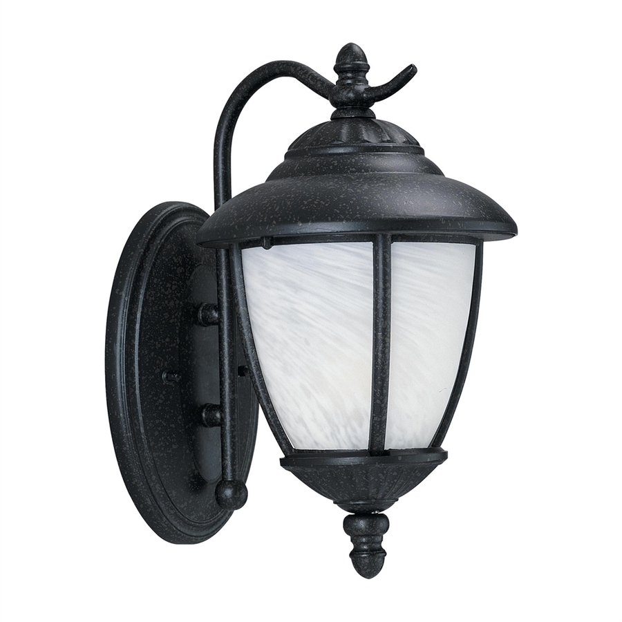 Sea Gull Lighting Yorktown 13 in H Forged Iron Outdoor Wall Light