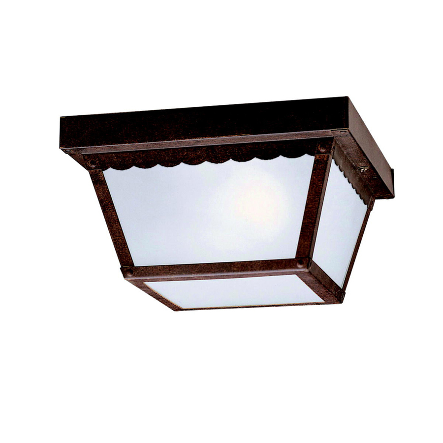 Kichler Lighting New Street 9.25 in W Tannery Bronze Outdoor Flush Mount Light