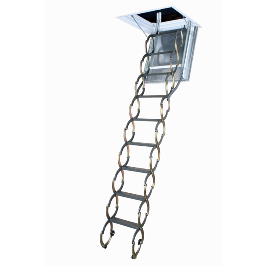 FAKRO 9 7/8 ft Steel 300 lb Attic Ladder