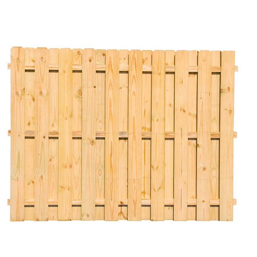 Pine Dog Ear Pressure Treated Wood Fence Panel (Common 6 ft x 8 ft; Actual 6 ft x 8 ft)