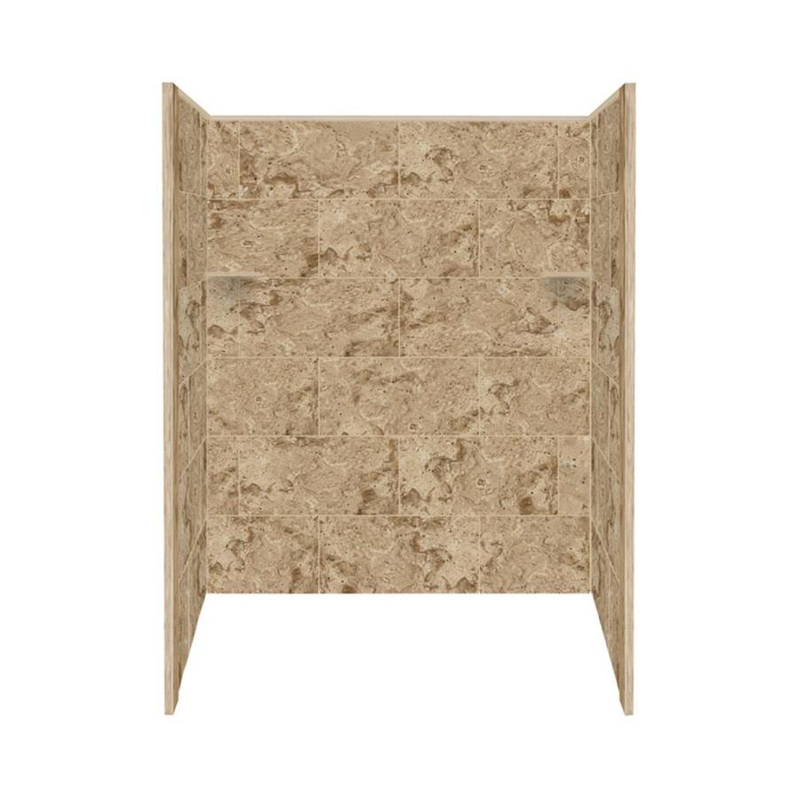 Style Selections 3 ft W x 5 ft D x 6 ft H Sand Mountain Shower Wall Surround Side and Back Panels