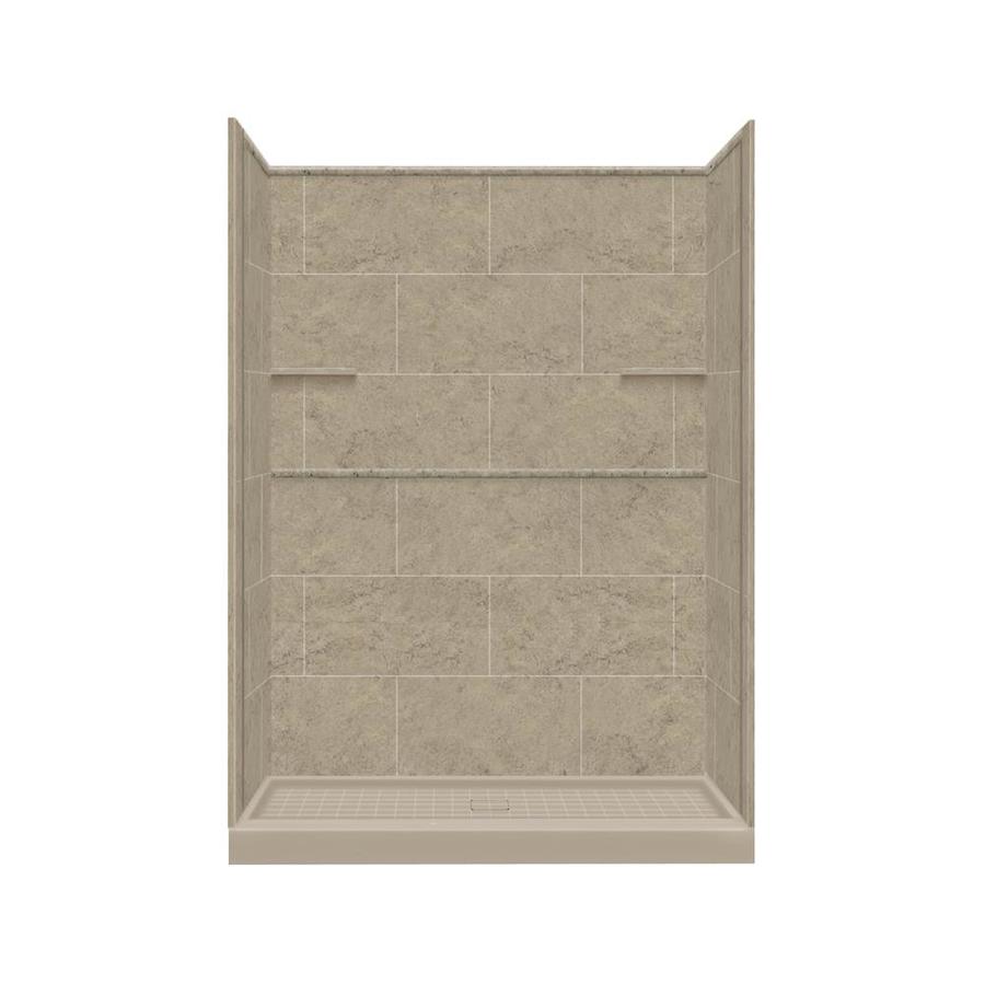 Style Selections 6 ft 3 in H x 3 ft W x 5 ft L Sand Mountain 4 Piece Alcove Shower Kit