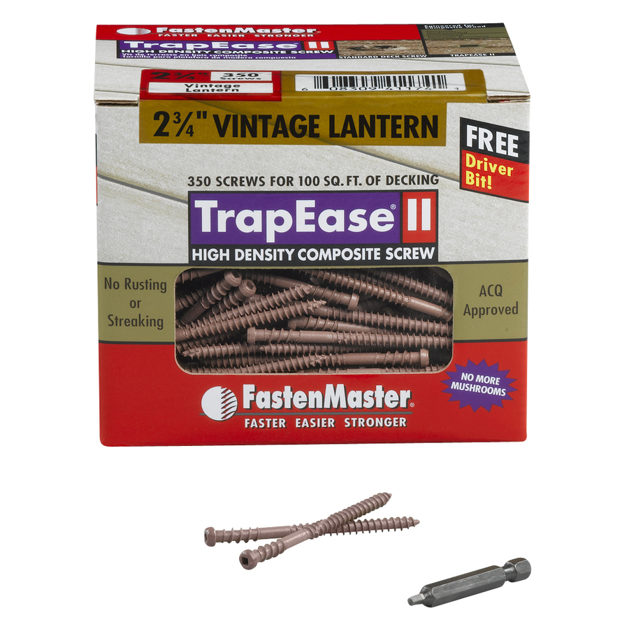 FastenMaster 350 Count #9 x 2 3/4 in Flat Head Coated Square Drive Deck Screws