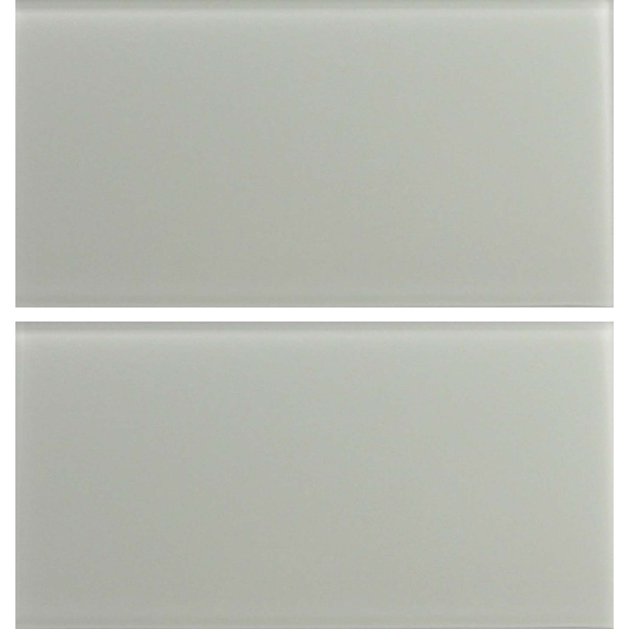 EPOCH Architectural Surfaces 5 Pack Cloudz Grays Glass Subway Wall Tile (Common 12 in x 12 in; Actual 5.9 in x 11.81 in)