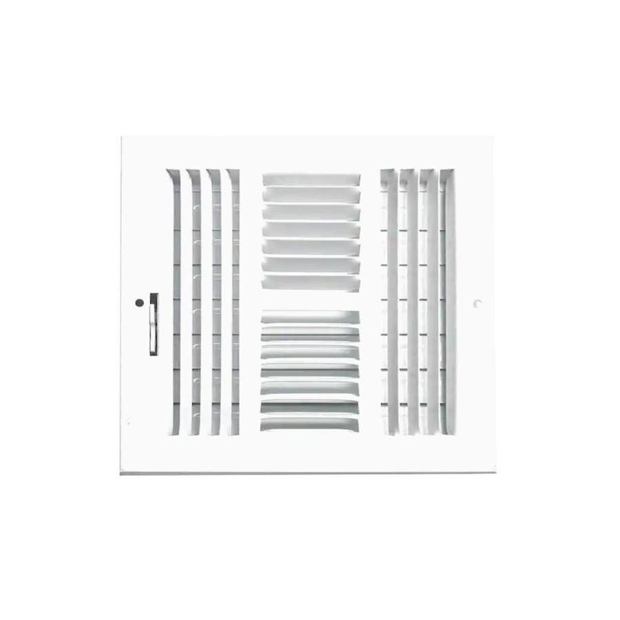 Accord 12 in x 12 in White 4 Way Sidewall/Ceiling Register