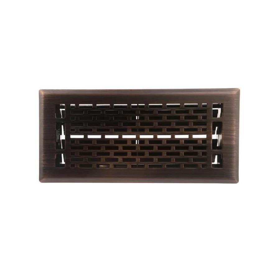 allen + roth Manhattan Oil Rubbed Bronze Steel Floor Register (Rough Opening 4 in x 10 in; Actual 5.38 in x 11.42 in)