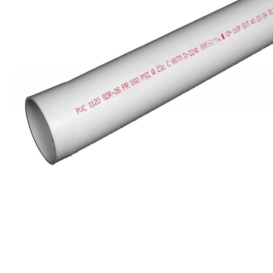 Charlotte Pipe 1 1/4 In x 10 Ft 160 Psi Sdr 26 Pvc Pressure Pipe