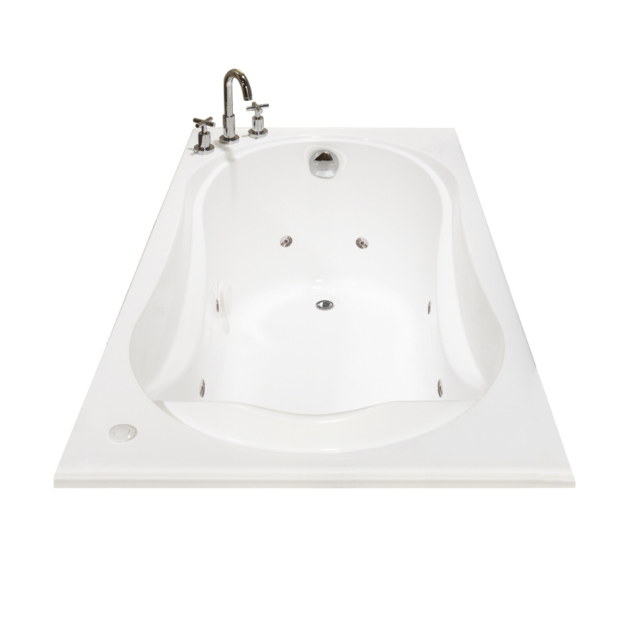 MAAX Cocoon 65.825 in L x 36 in W x 20.5 in H White Oval In Rectangle Whirlpool Tub