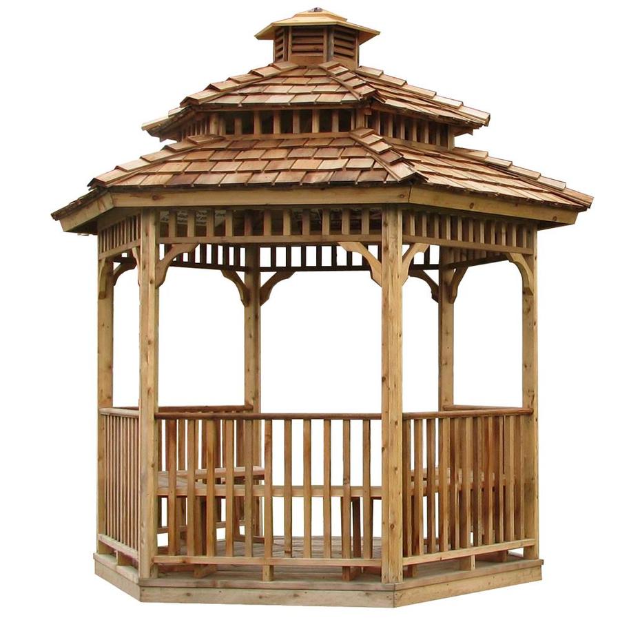 Cedarshed 9 11/16 x 11 5/16 x 10 13/16 Cedar Wood Gazebo