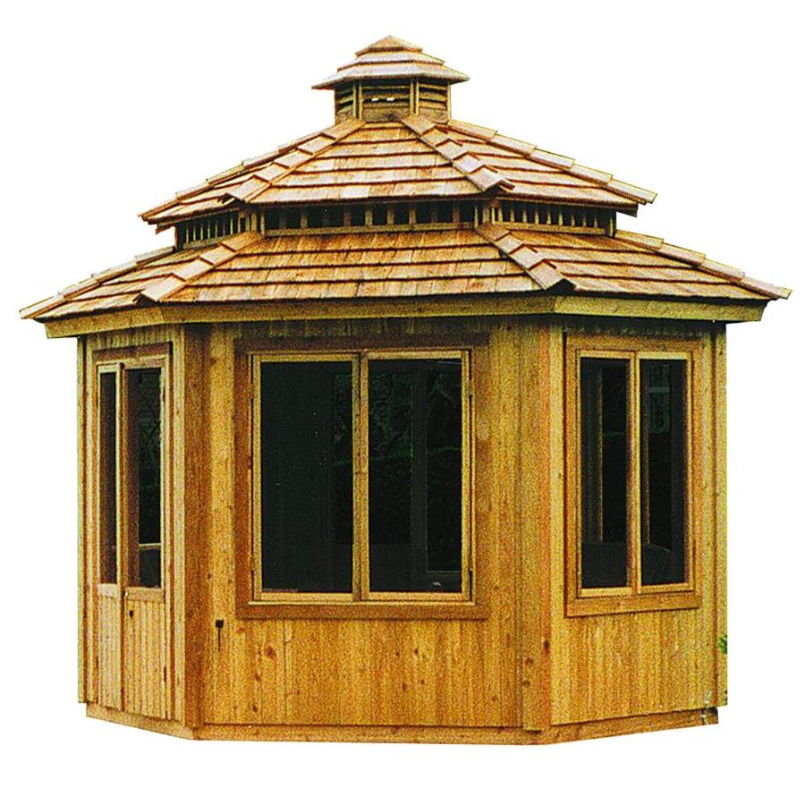 Cedarshed 11 ft 1 in x 12 ft 10 in x 13 ft Cedar Gazebo with Floor