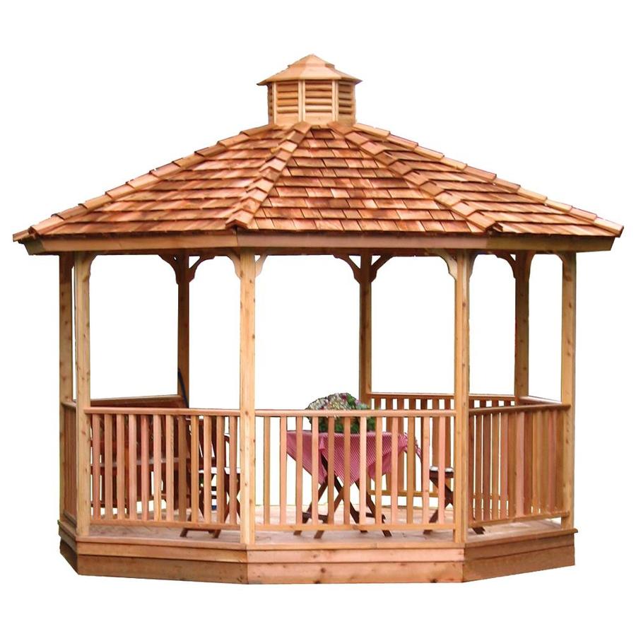 Cedarshed 13 ft 7 in x 15 ft x 12 ft Cedar Gazebo with Floor