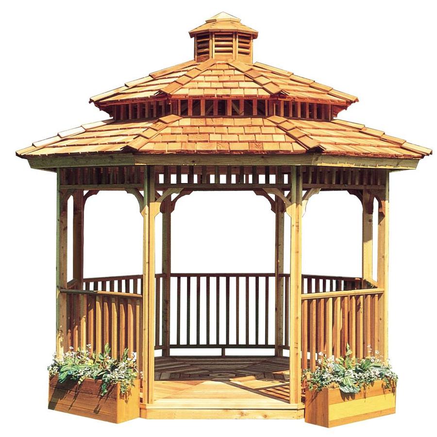 Cedarshed 15 ft 7 in x 16 ft 10 in x 14 ft Cedar Gazebo with Floor