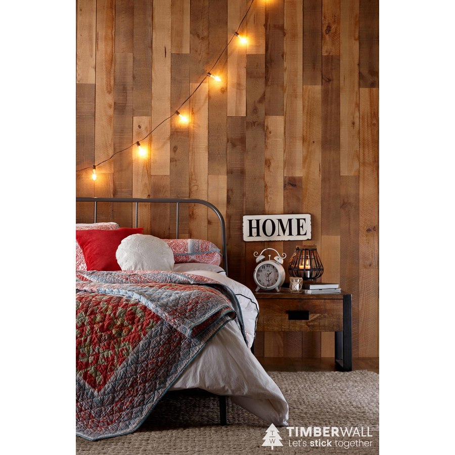Timberwall Barnwood 4.95in x 3.25ft Smooth Heritage Brown Pine Wood