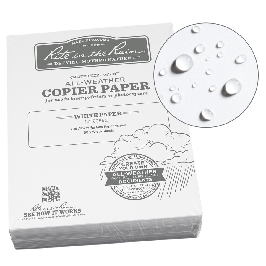 Rite in the Rain 8.5 x 11 White Notepad | 208511