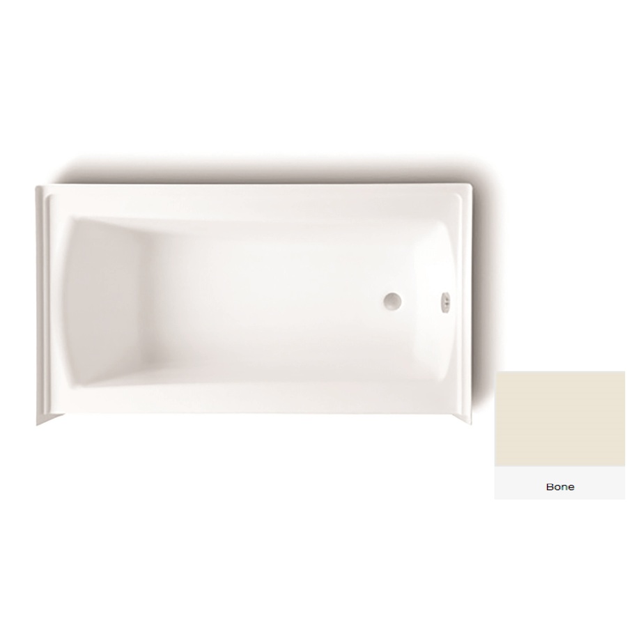 Laurel Mountain Parker 20 Bone Acrylic Rectangular Skirted Bathtub with Right Hand Drain (Common 30 in x 60 in; Actual 22.75 in x 30 in x 60 in
