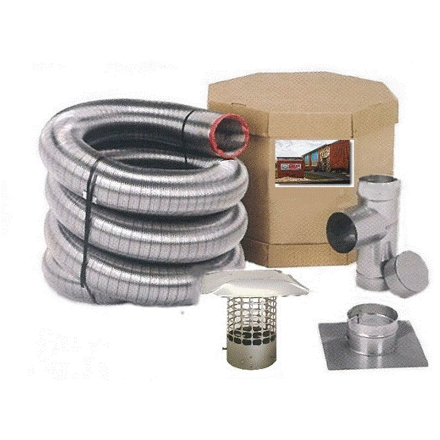Forever Vent 300 in L x 5.5 in dia Stainless Steel Double Wall Chimney Pipe