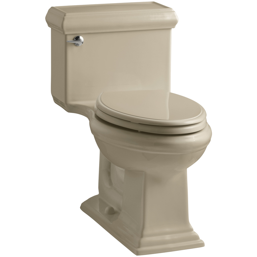 KOHLER Memoirs Mexican Sand 1.28 GPF (4.85 LPF) 12 in Rough In WaterSense Elongated 1 Piece Comfort Height Toilet