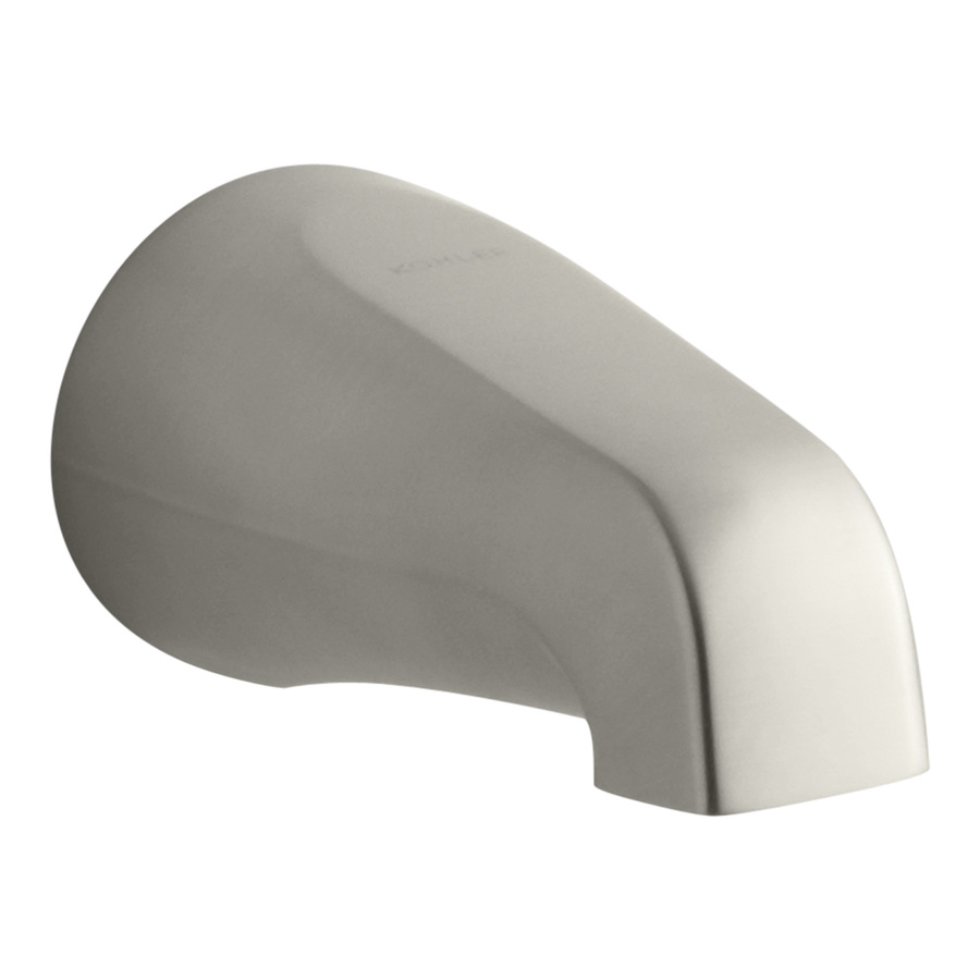 KOHLER 4 7/16 in Nickel Tub Spout