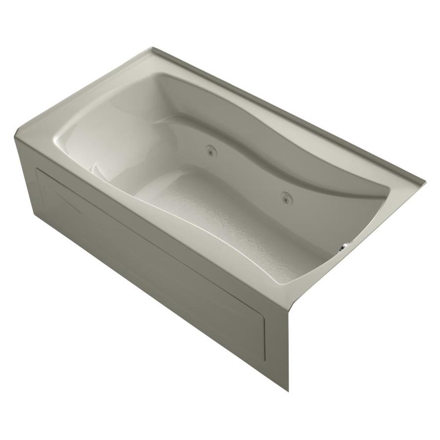 KOHLER Mariposa 66 in L x 35.875 in W x 20 in H Sandbar Hourglass in Rectangle Whirlpool Tub