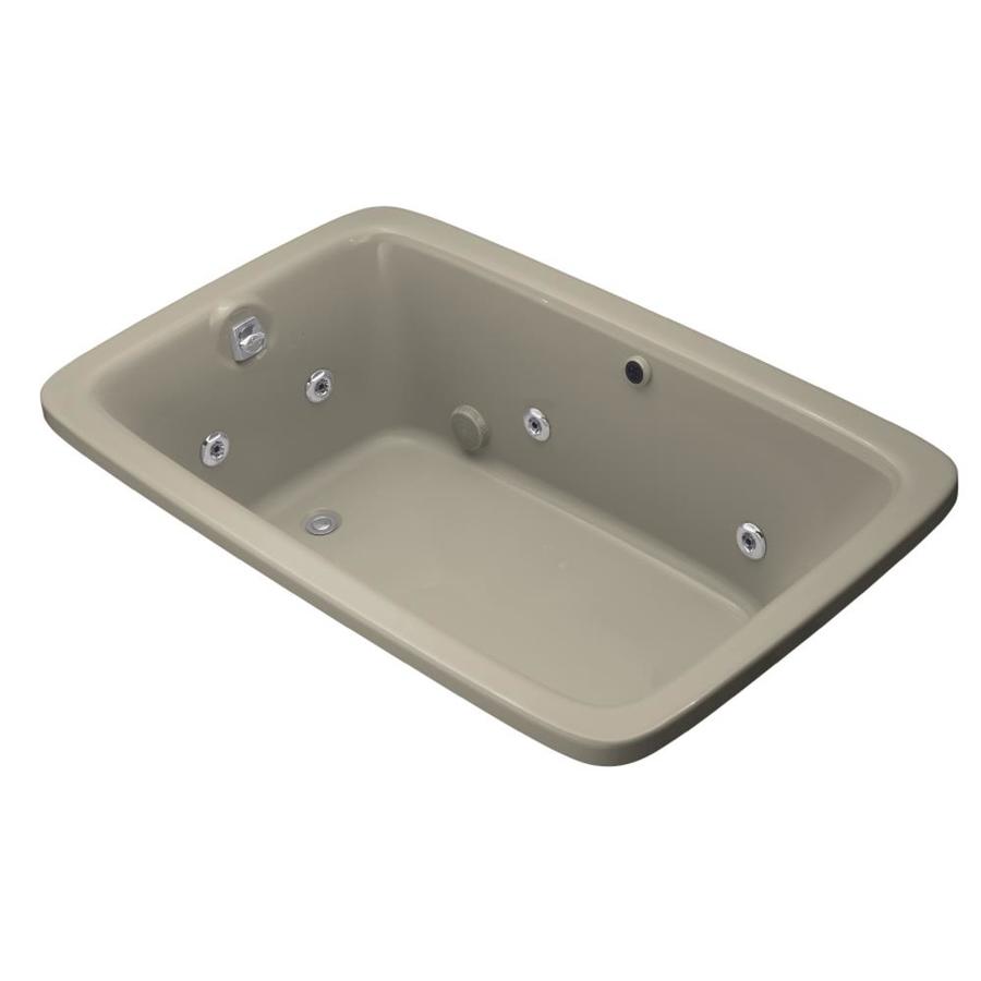 KOHLER Bancroft 66 in L x 42 in W x 22 in H Sandbar Rectangular Whirlpool Tub