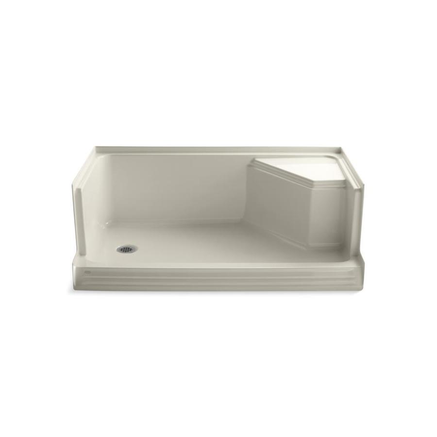 KOHLER Memoirs 60 in x 36 in Almond Acrylic Shower Base