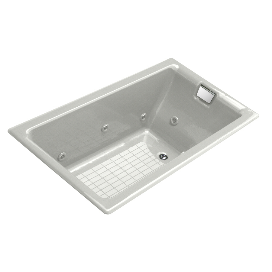 KOHLER Tea For Two 66 in L x 36 in W x 24 in H 2 Person Sea Salt Rectangular Whirlpool Tub