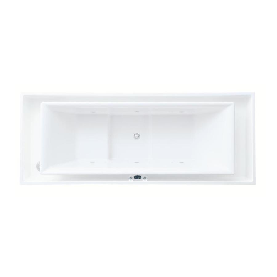 KOHLER Sok 103.75 in L x 41 in W x 26.5 in H White Acrylic Rectangular Drop In Bathtub with Center Drain