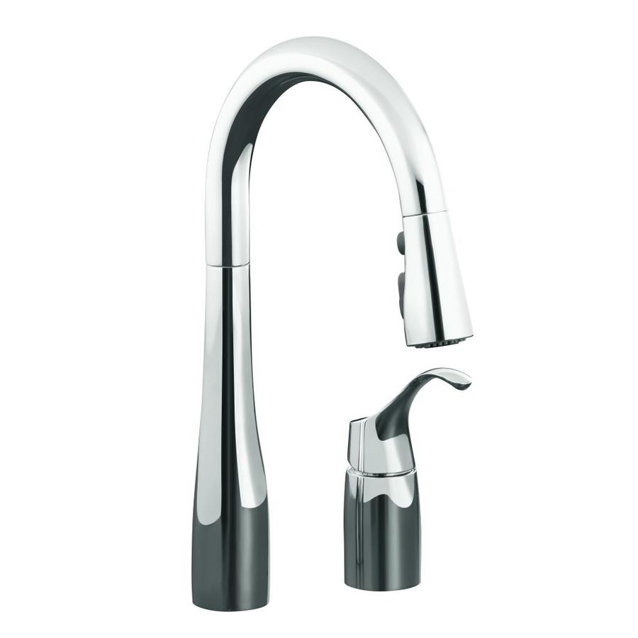 KOHLER Simplice Polished Chrome Pull Down Kitchen Faucet