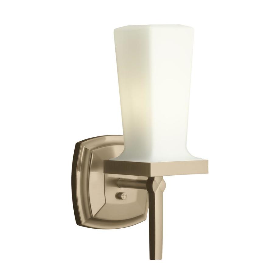 KOHLER Margaux 5.68 in W 1 Light Vibrant Brushed Bronze Arm Hardwired Wall Sconce