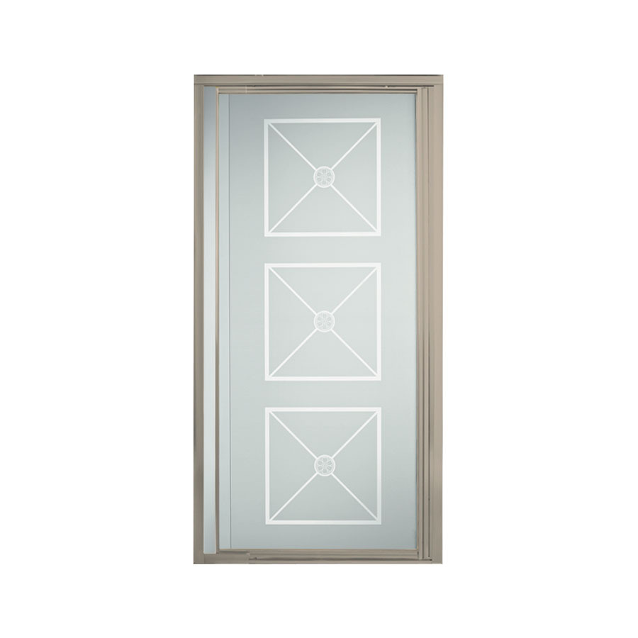 Sterling 27 1/2 in to 31 1/4 in Polished Nickel Framed Pivot Shower Door