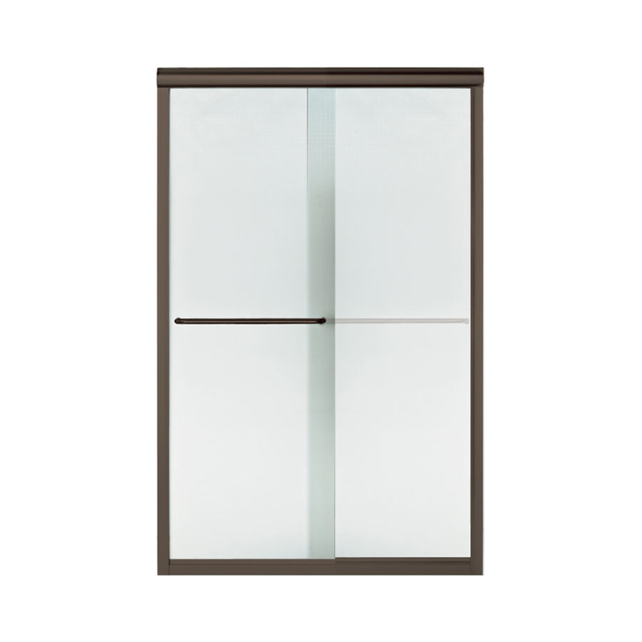 Sterling Finesse 3 ft 6.62 in to 3 ft 11.62 in W x 5 ft 10.06 in H Dark Bronze Sliding Shower Door