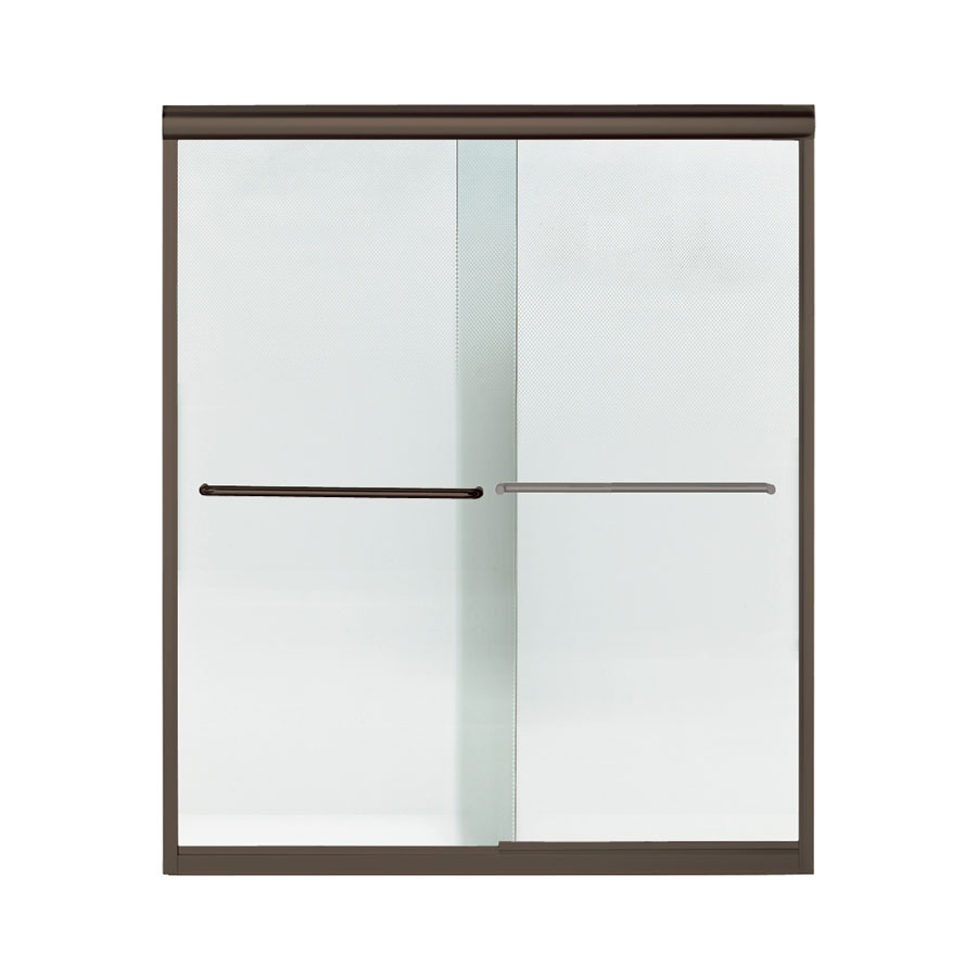 Sterling Finesse 4 ft 6.62 in to 4 ft 11.62 in W x 5 ft 10.06 in H Dark Bronze Sliding Shower Door